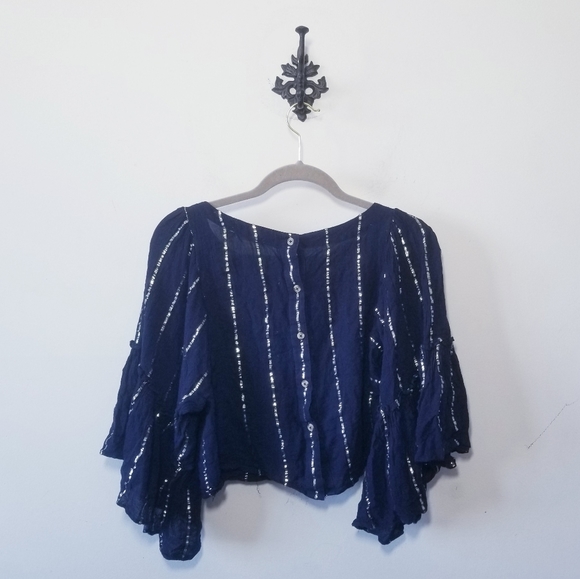 Anthropologie Floreat Emelyn Crop Blouse Size XS - Picture 3 of 4